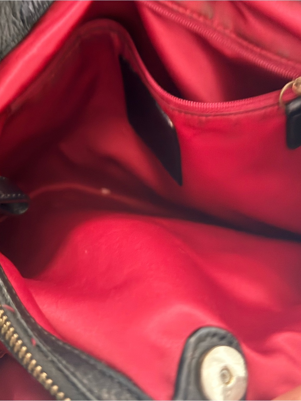 Coach Black Leather Shoulder Tote with Gold Accents - Picture 7 of 8
